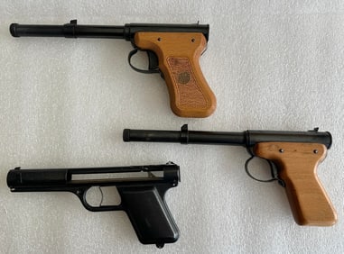Vintage Lot of 3 Toy Pellet Gun Air Target Pistols Diana Hy Score