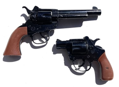 Lot of 2 Vintage Marx Revolver Style Cap Pistols Guns