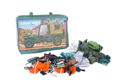 Large G.I. Joe Accessory Lot w/ Combat Man's Equipment Case