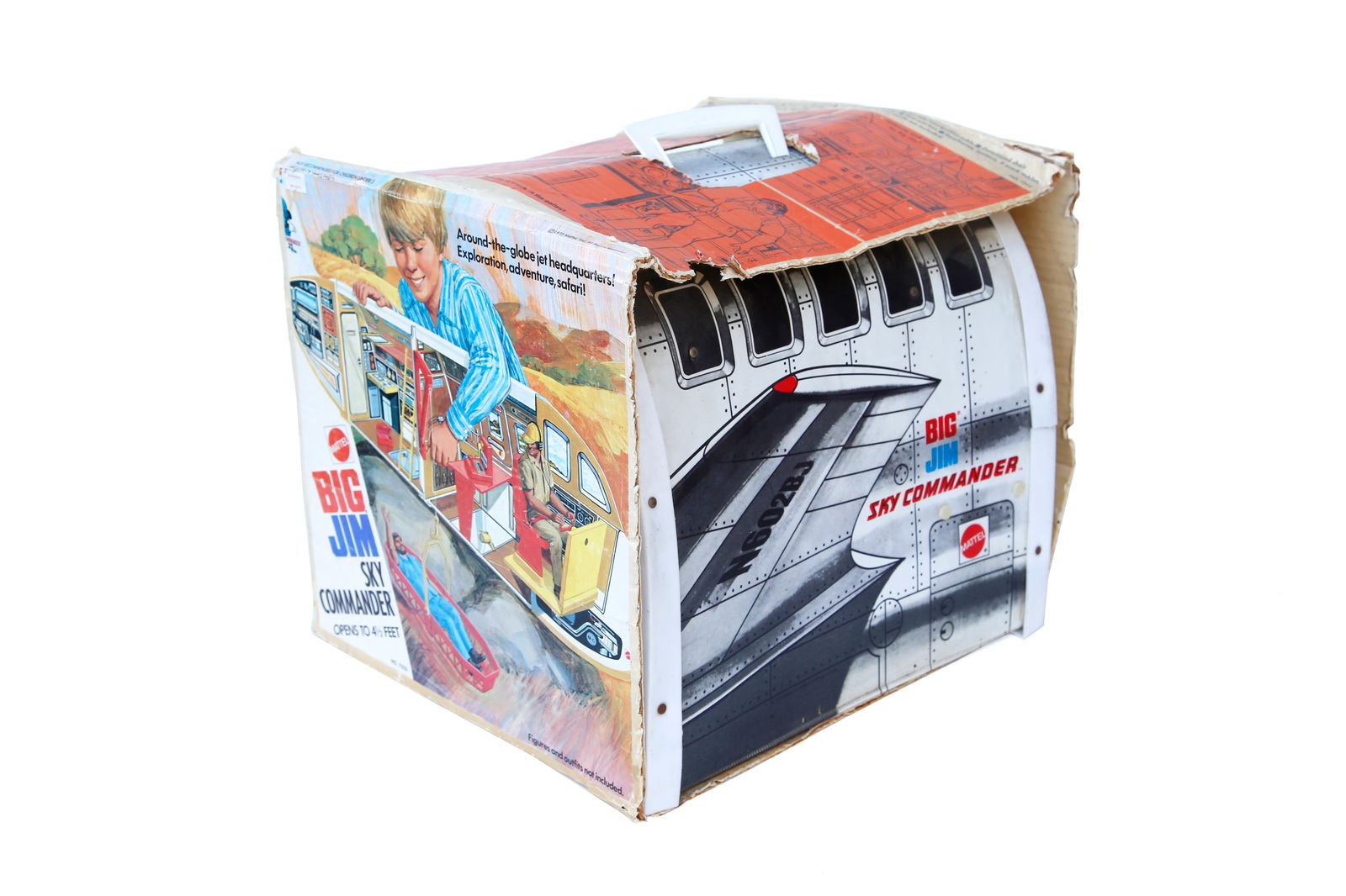 Mattel Big Jim Sky Command Play Set: Nice piece. Comes with a heavily damaged original box. See pictures for details.