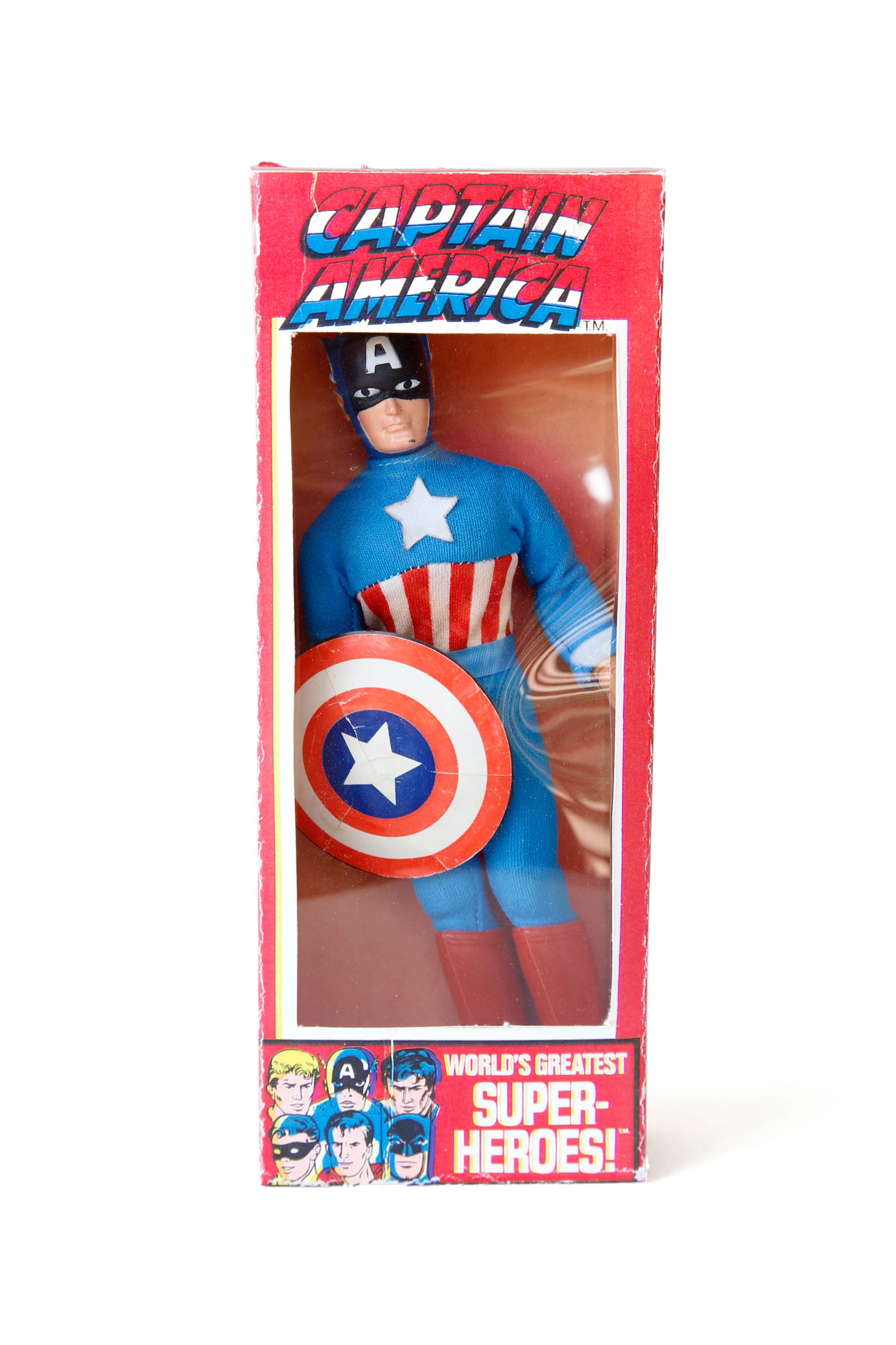 Mego Captain America Marvel Superhero Figure w/ Repro Box (1 of 10)