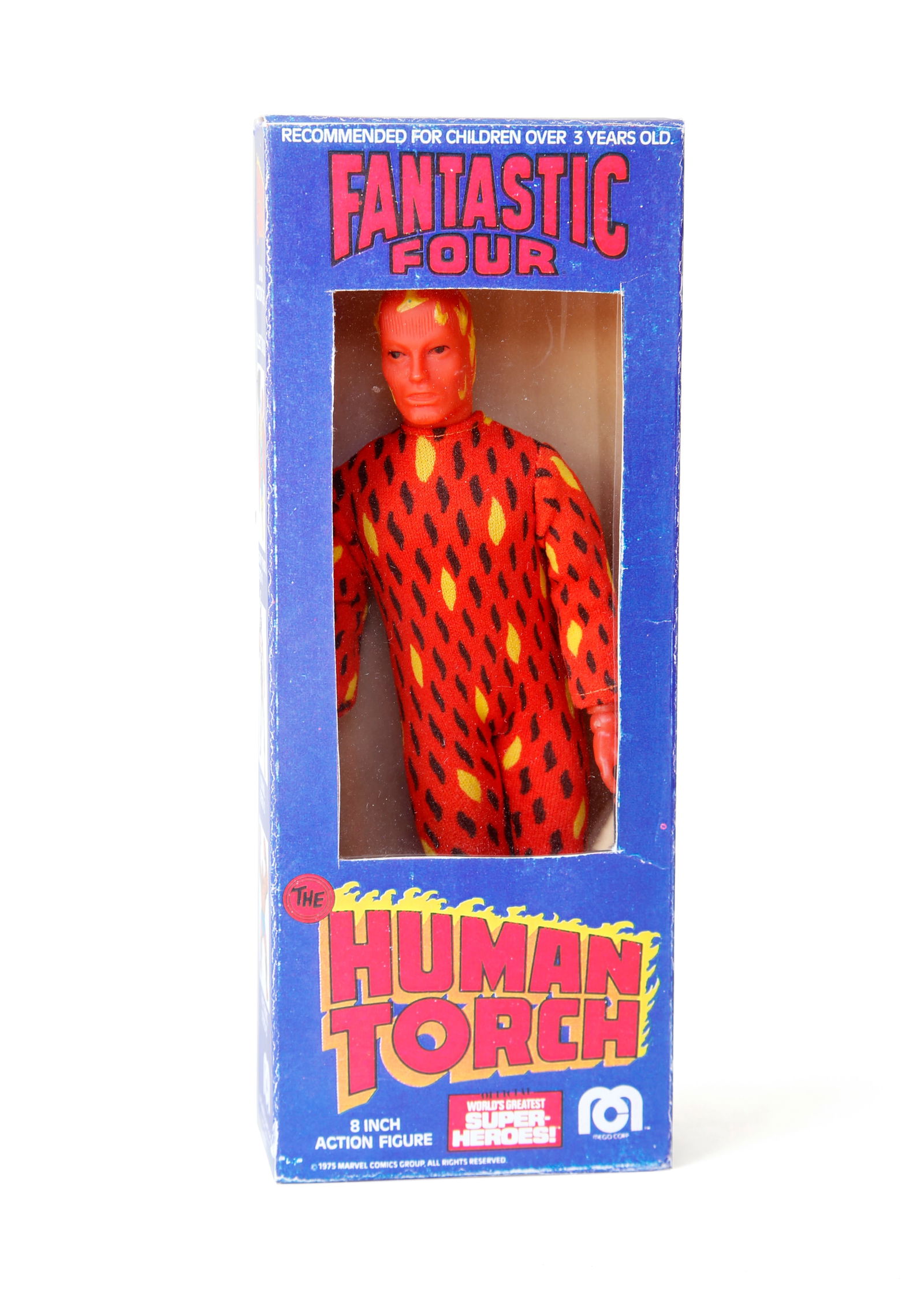 Mego The Human Torch Marvel Superhero Figure w/ Repro Box (1 of 8)