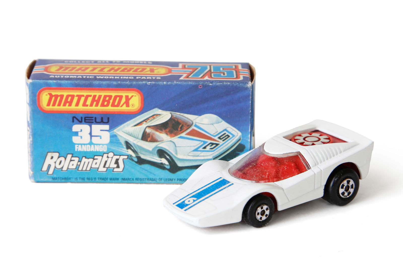 1975 Matchbox Rolamatics No. 35 Fandango Toy Car: Nice piece. See pictures for details.