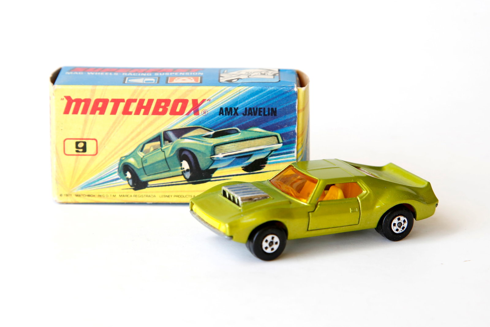 1972 Matchbox Superfast No. 9 AMX Javelin Toy Car: Nice piece. See pictures for details.