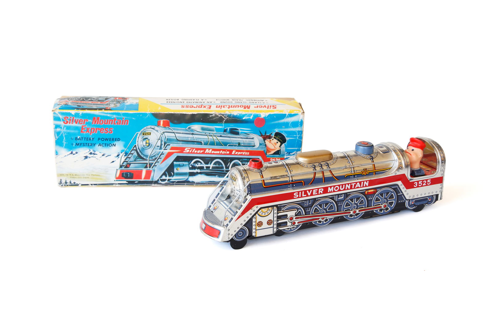 Silver Mountain Express Toy Train Made by K.K. Masutoku w/ Box (1 of 12)