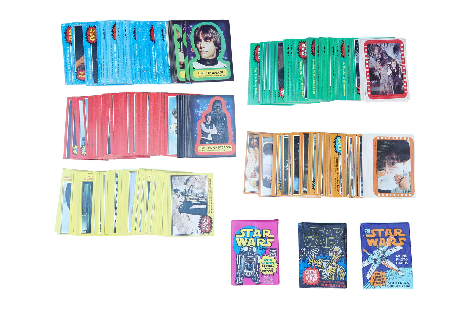 Near Complete Set of Original Star Was Photo Trading w/ Bonus Packs (1 of 6)