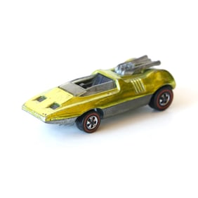 1969 Hotwheels Redline Peeping Bomb Toy Car in Yellow/Green