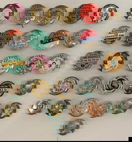 Lot of 27 Antique Vintage Labor Union Buttons Pinbacks