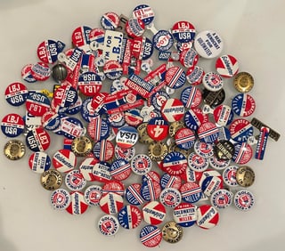 Lot of Vintage 1950s 1960s Political Campaign Buttons Ike LBJ Goldwater