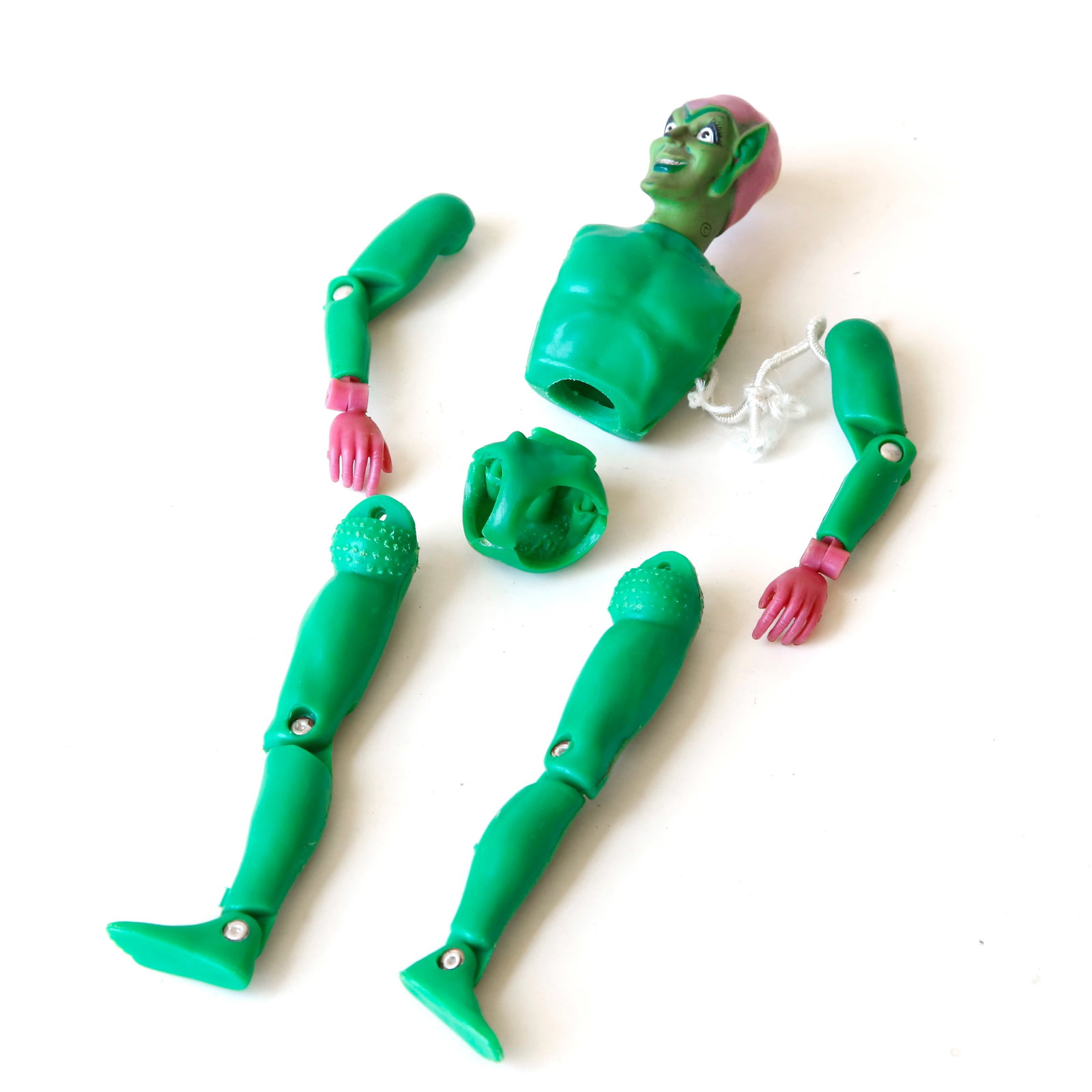 Dismembered Mego Green Goblin Marvel Superhero Action Figure: Nice piece. See pictures for details.