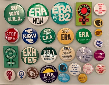 Lot of Vintage 1970s ERA Womens Equal Rights Buttons Pinbacks