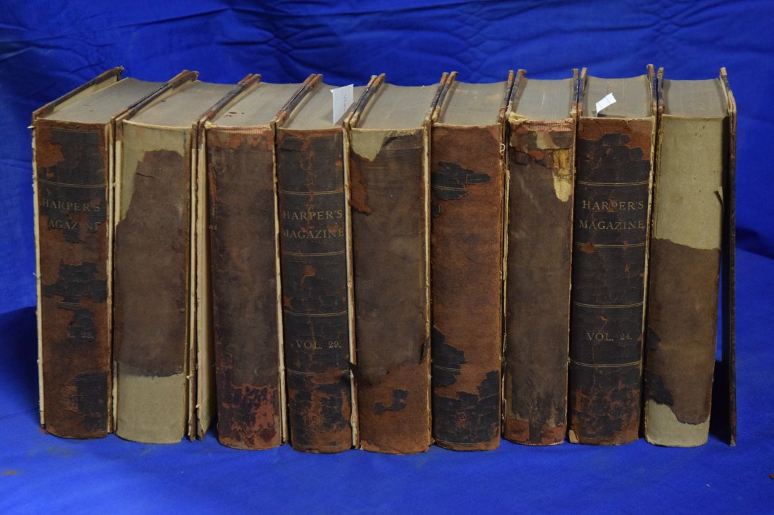 Harper’s Magazine, New York, Harper Brothers, 9 vols. 1861, 1862, 1863, 1864, 1865. (1 of 3)