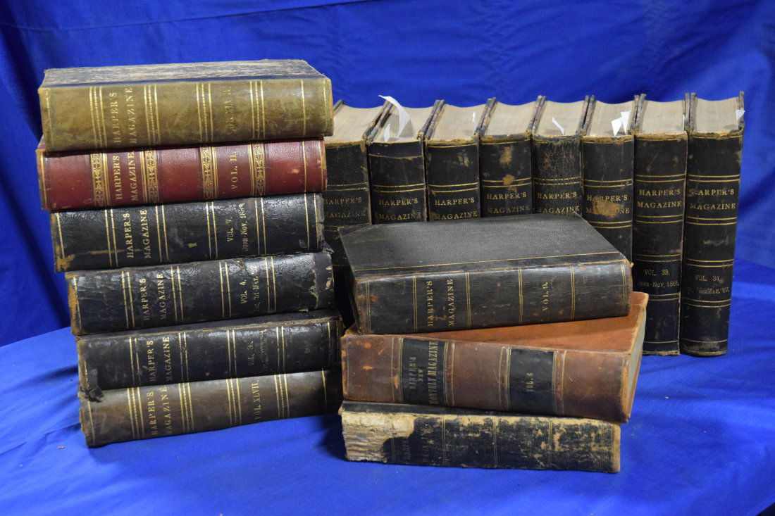 Harpers New Monthly Magazine, 16  Vols., Harper and Brothers, New York, 1851 to 1874. (1 of 4)