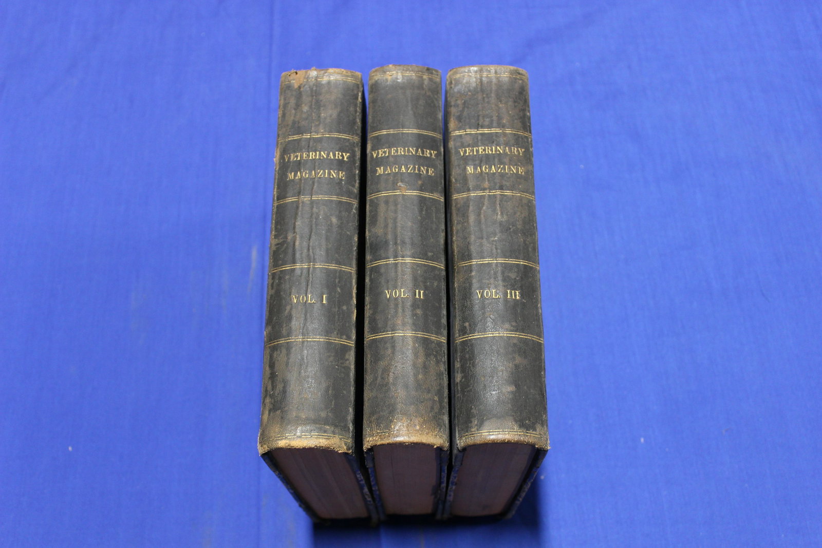 The Veterinary magazine Vols. 1-3 Harger, Simon J.J, V.M.D, United States College of Veterinary-Surg: Books are all Hardcover Spines are all intact, some slight rips on the bottom, slight foxing on the outside of the pages,
