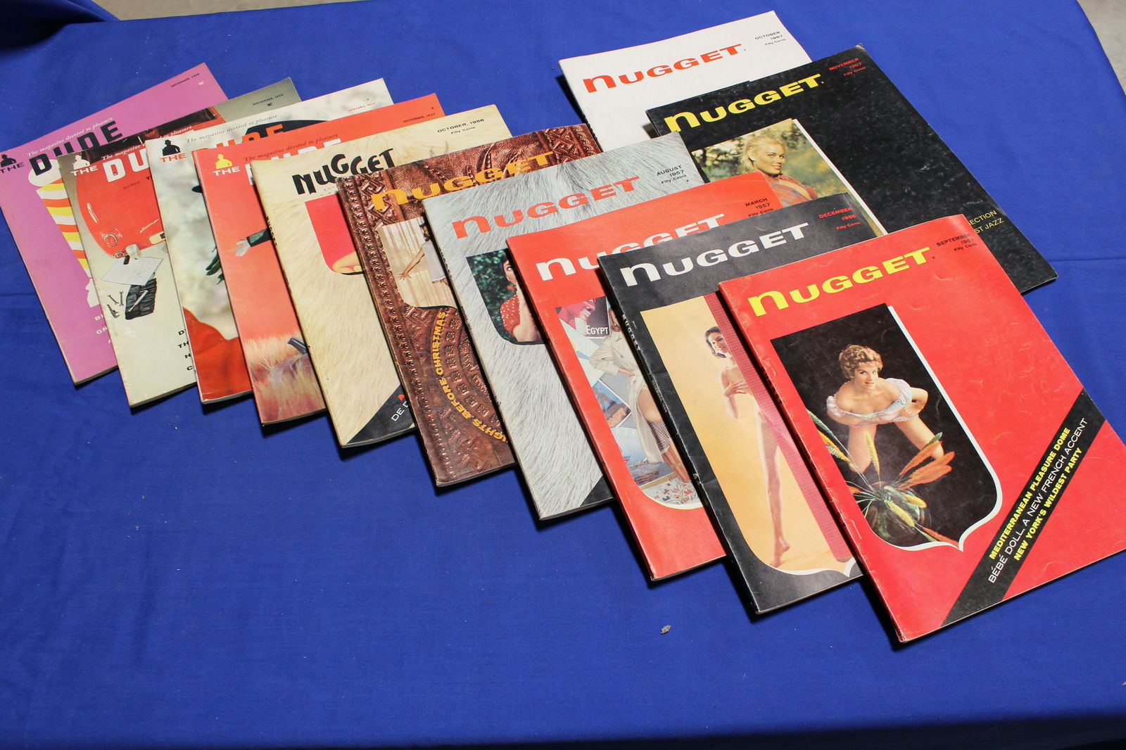 12 1950â€™s Adult Entertainment Magazines, Nugget and The Dude (1 of 4)