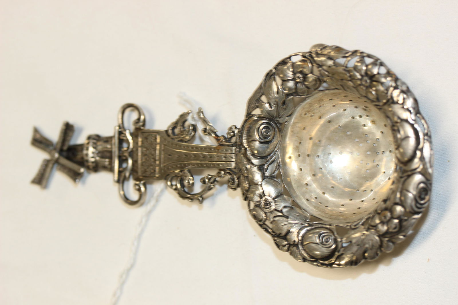 sterling silver  windmill tea strainer (1 of 5)