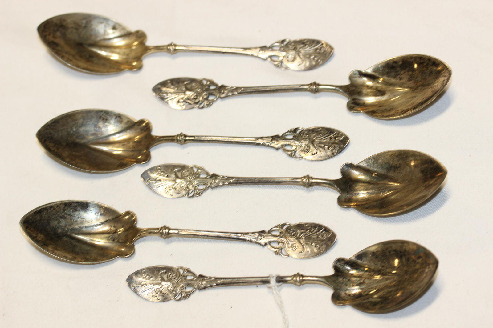 set of six unique sterling silver spoons with special engraving (1 of 7)