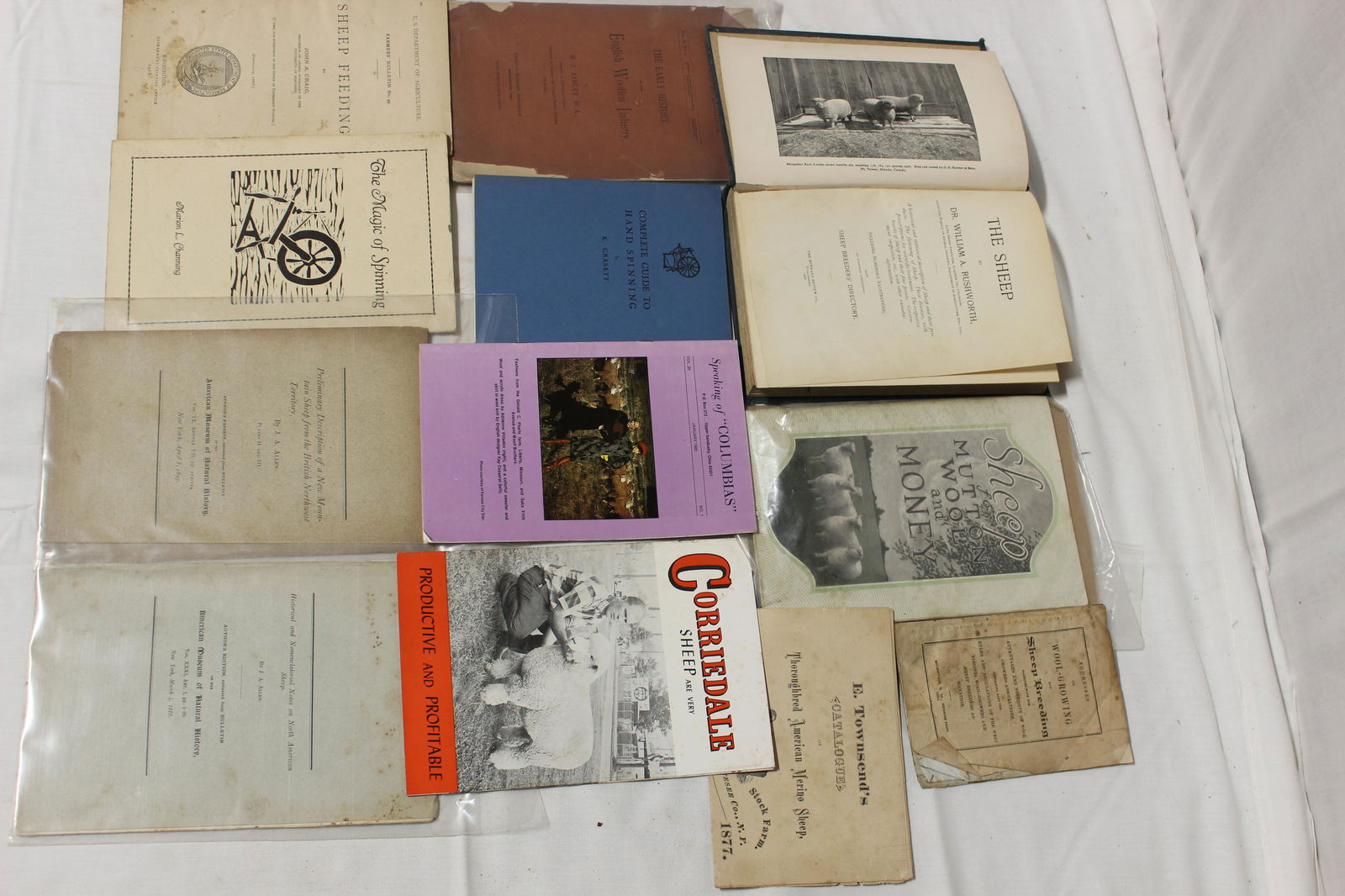 MISC PAMPHLETS and LITERATURE ON SHEEP AND SPINNING (1 of 2)