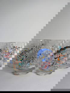 Disney: Disney 25th Year Limited Edition Glasswear Set of 4, New Condition (OnceTwice is not responsible for the correct description, authenticity, genuineness of, or defect of any lot and makes no warranty i