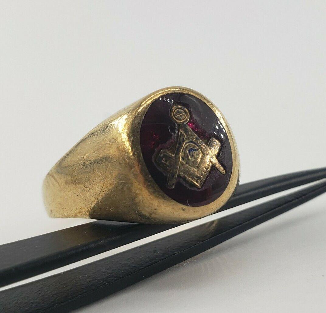 Authentic Jewelry Male Solid Yellow Gold Ring Crest (1 of 5)