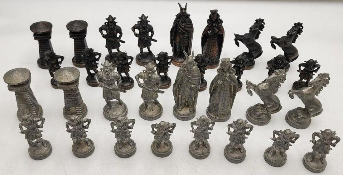 Authentic Metal Chessmen Valhalla Viking Figures (1 of 3)