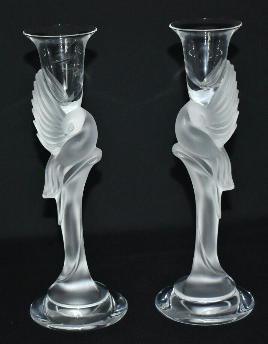 Tender Elegant Crystal Candlesticks Faberge Brand (1 of 5)