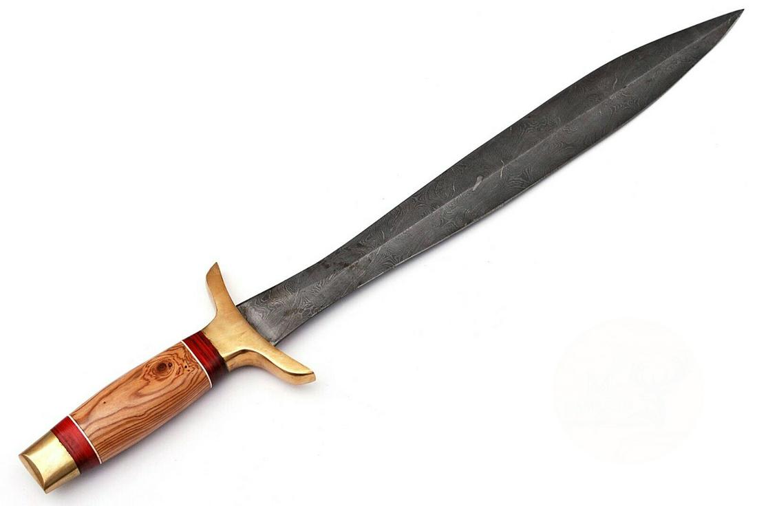 Exclusive Damascus Steel Sword Handmade Bowie Knife (1 of 5)