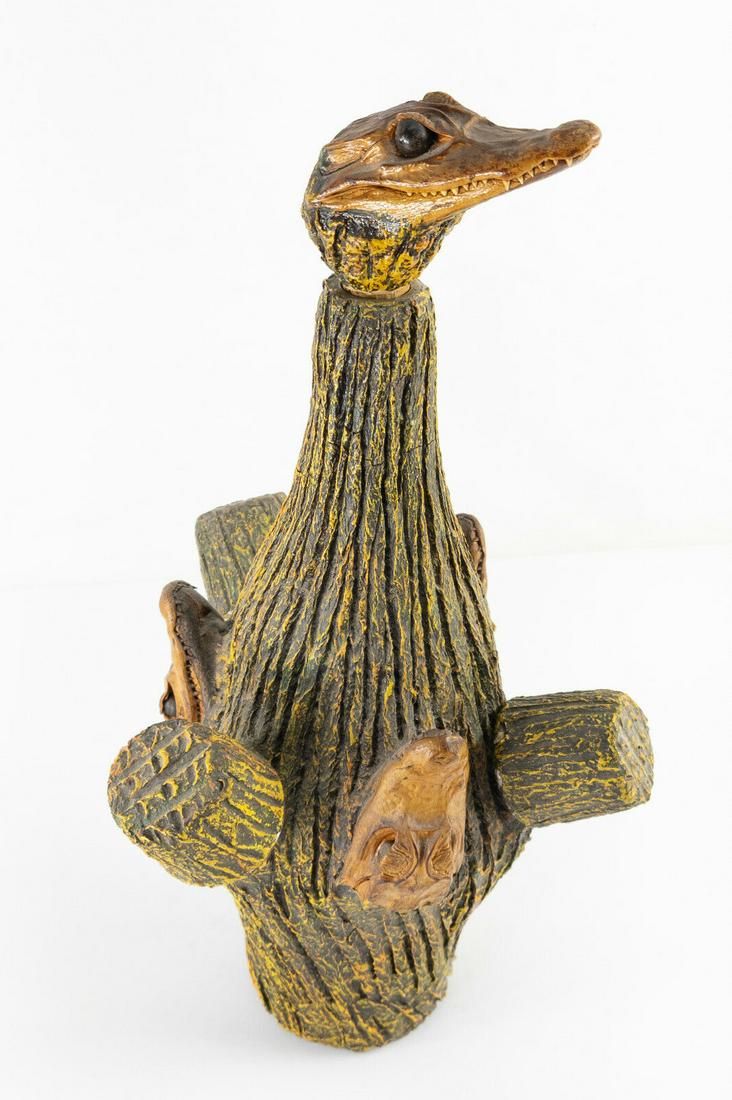 Crocodile Design Bottle Glasses Set Collectible Rare (1 of 8)