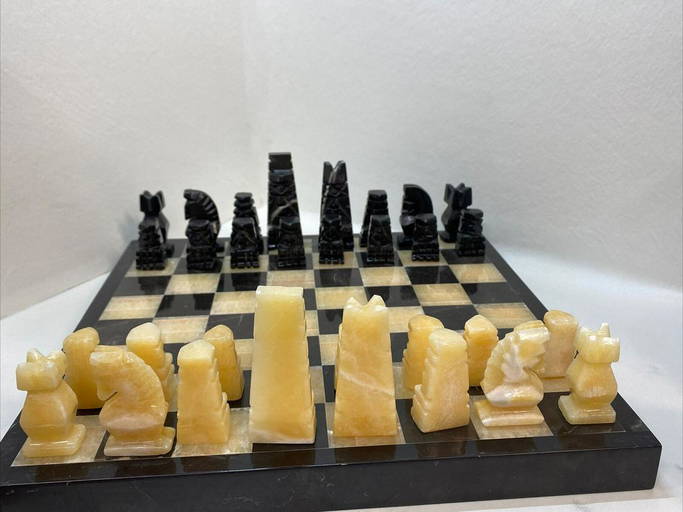 Vintage Aztec Mini Marble Chess Set – The Apartment TO