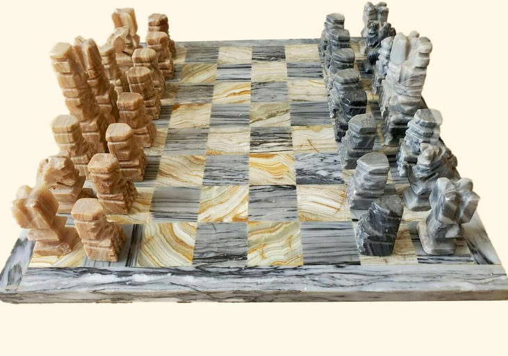 Vintage Aztec Mini Marble Chess Set – The Apartment TO