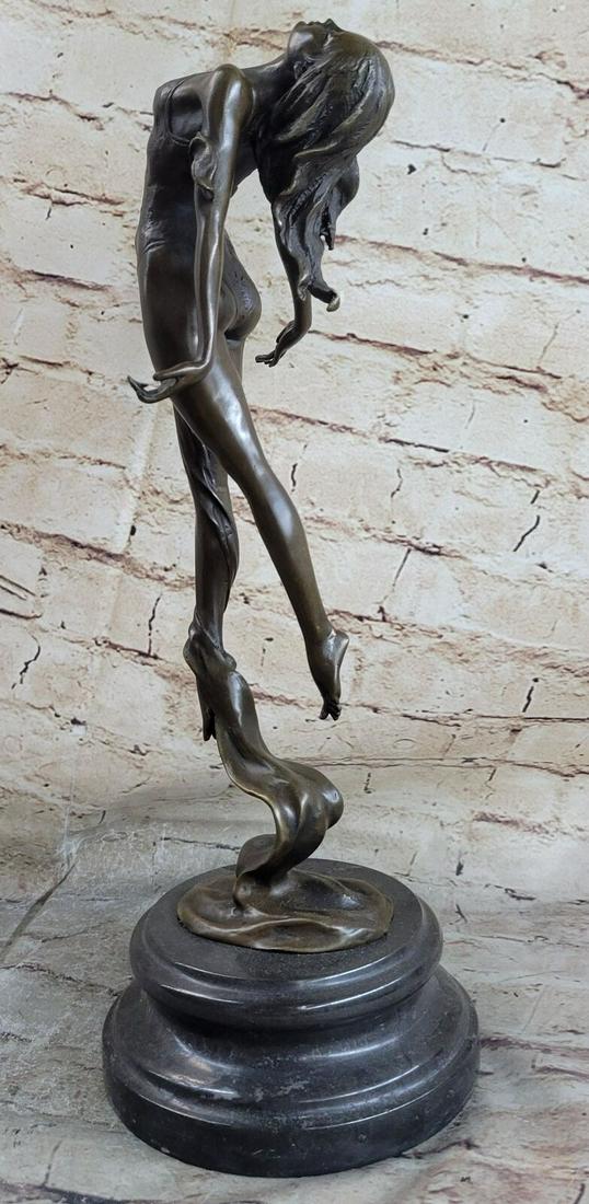 Elegant Artistic Girl Bronze Figurine Milo Sculpture (1 of 7)