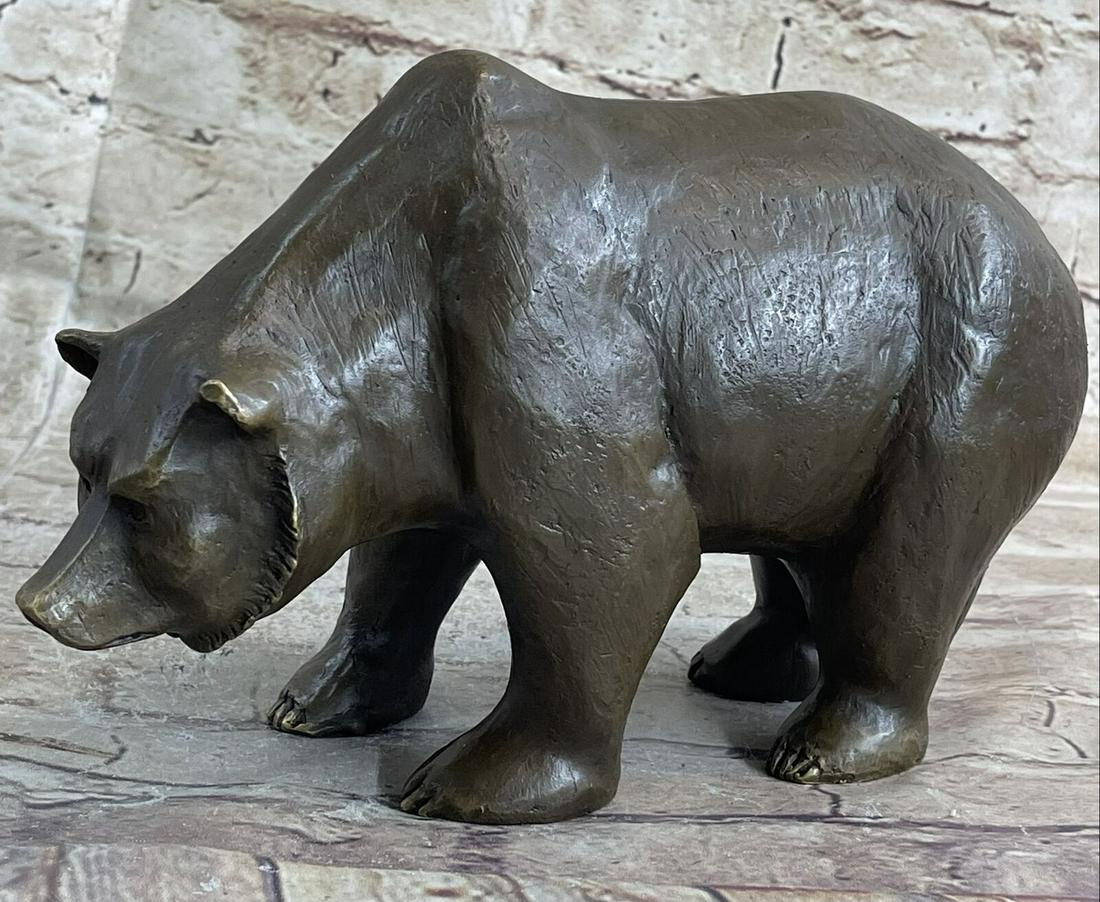 Great Bronze Young Bear Figurine Milo Sculpture (1 of 5)