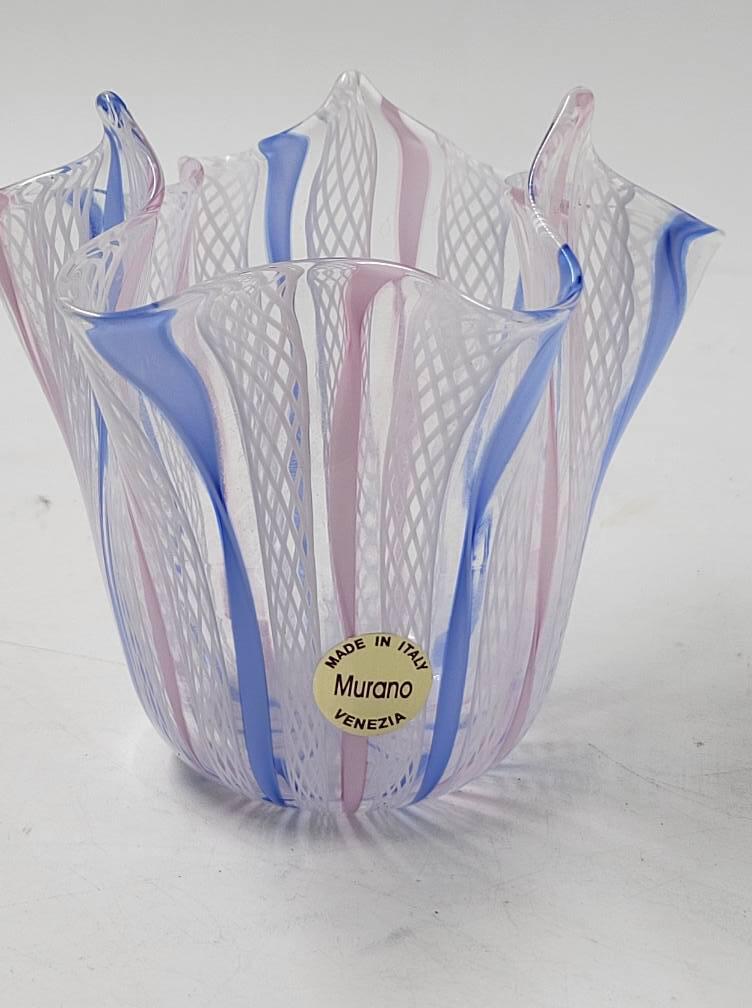 Stunning Vintage Murano Handkerchief Mini Vase Decor (1 of 6)