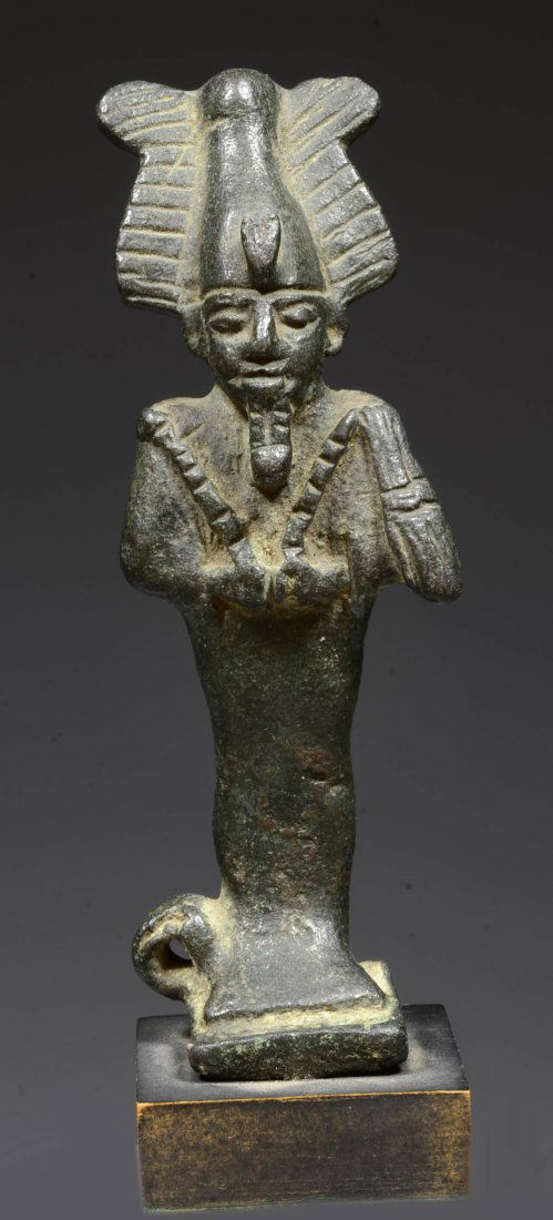 Ancient Egyptian Bronze Standing Amuletic Osiris (1 of 6)