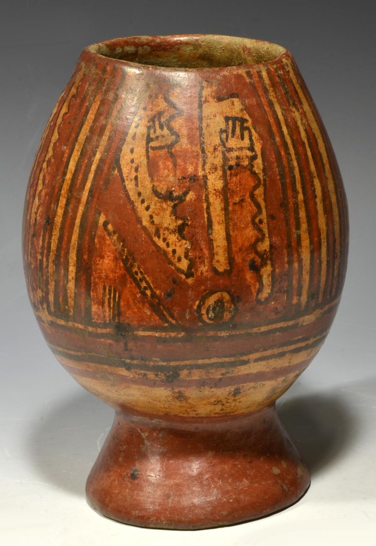 Costa Rican Polychrome Pottery Urn (1 of 5)