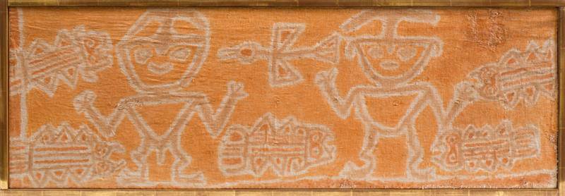 Chancay Painted Cotton Figural Textile (1 of 5)