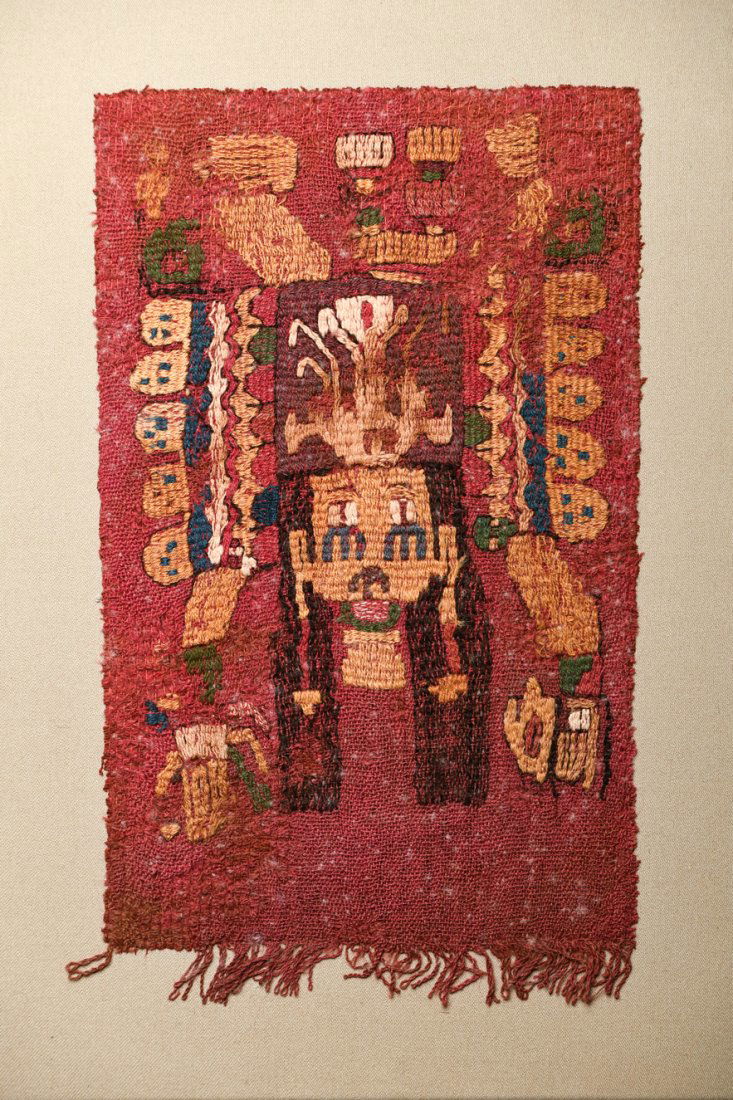 Pre Columbian Paracas Textile Depicting a Deity (1 of 4)