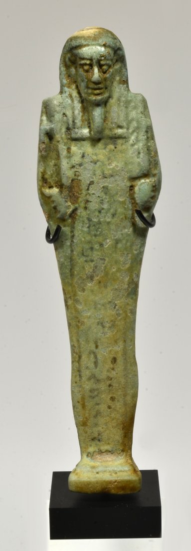 Egyptian Green Glaze Faience Ushabti for Wawa (1 of 6)