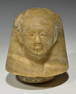 Egyptian Human Headed Alabaster Lid for a Canopic Jar