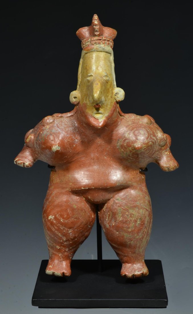 Pre-Columbian Jalisco Polychrome Standing Female (1 of 6)
