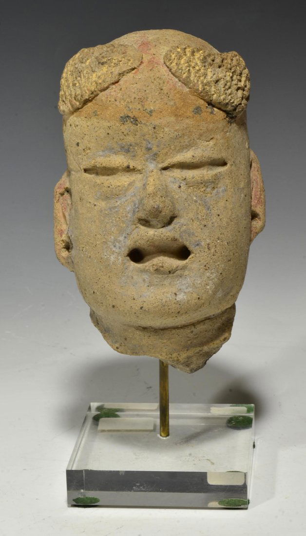 Pre Columbian Olmec Pottery Head (1 of 4)