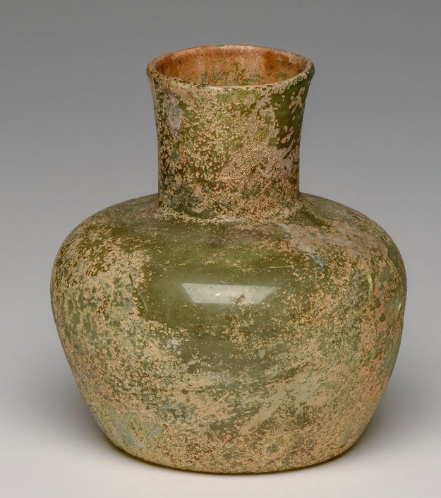 Ancient Roman Green Glass Jar (1 of 4)