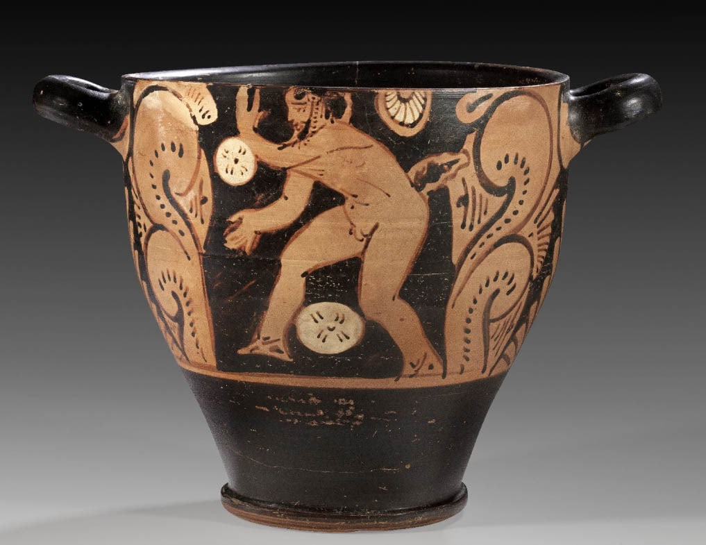 Large Faliscan Red Figure Skyphos attributed to the Fluid Group (1 of 6)