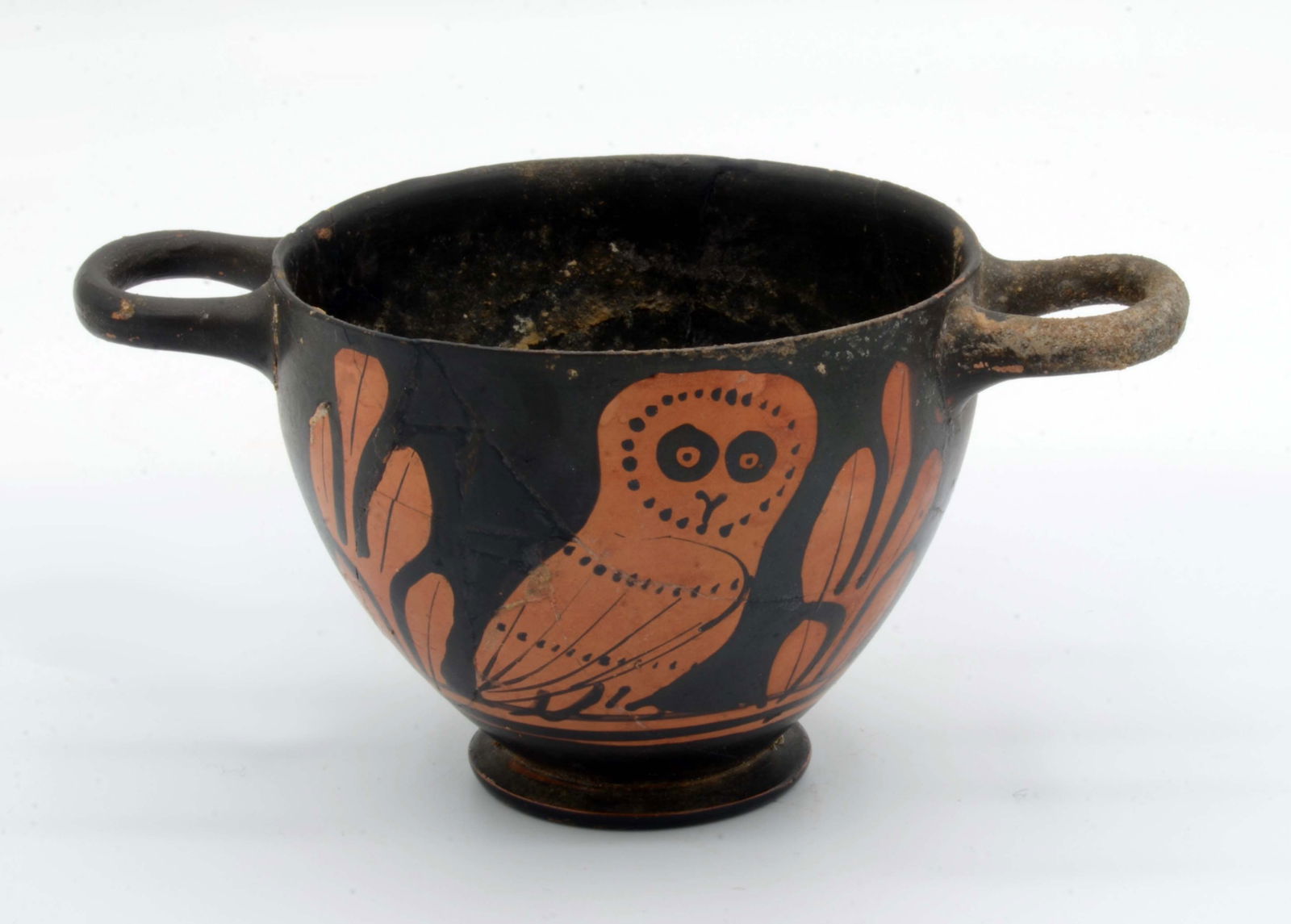 Apulian Red Figure Owl Skyphos (1 of 8)