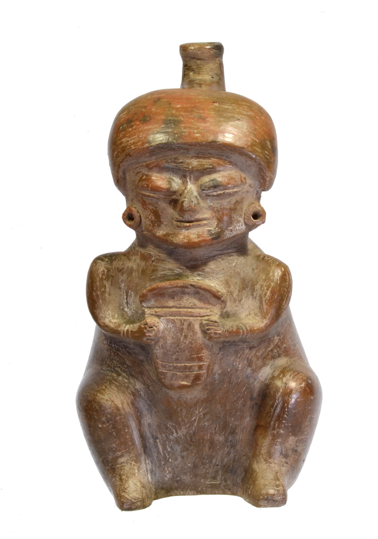 Chorrera Style Pottery Figural Musician Vessel (1 of 5)