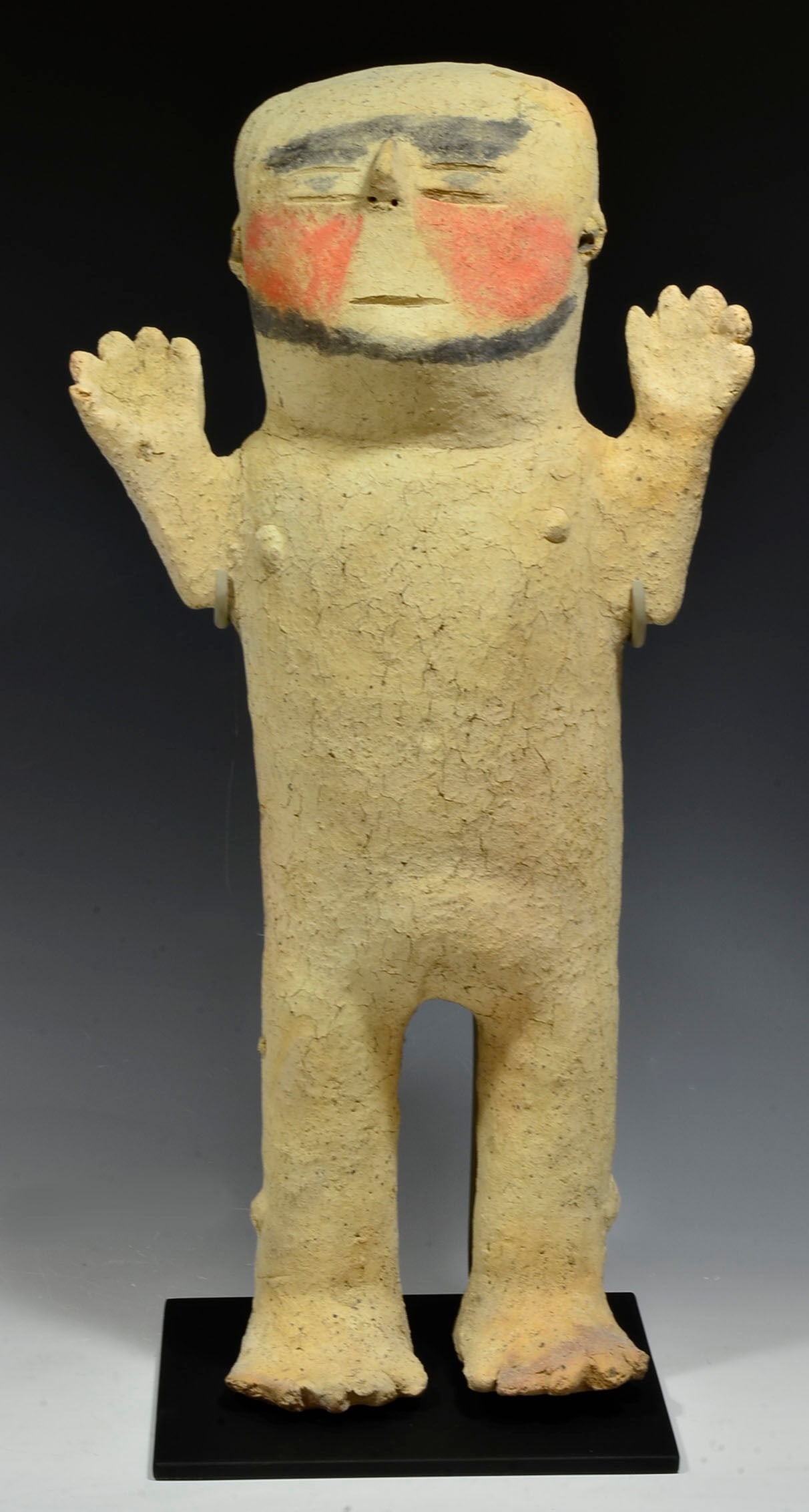 Pre-Columbian Chancay Large Standing Female Cuchimilco Guardian Figure (1 of 4)