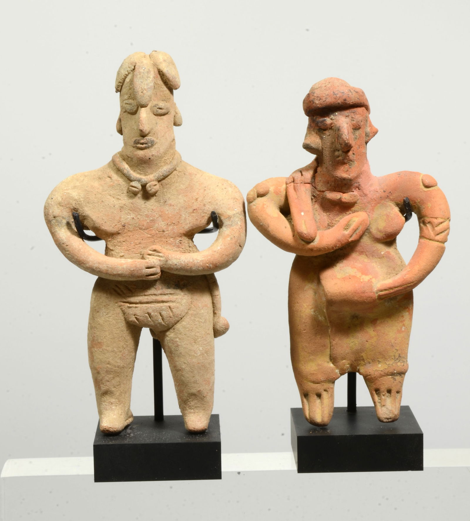 Pair Colima Standing Flat Figures (2) (1 of 3)