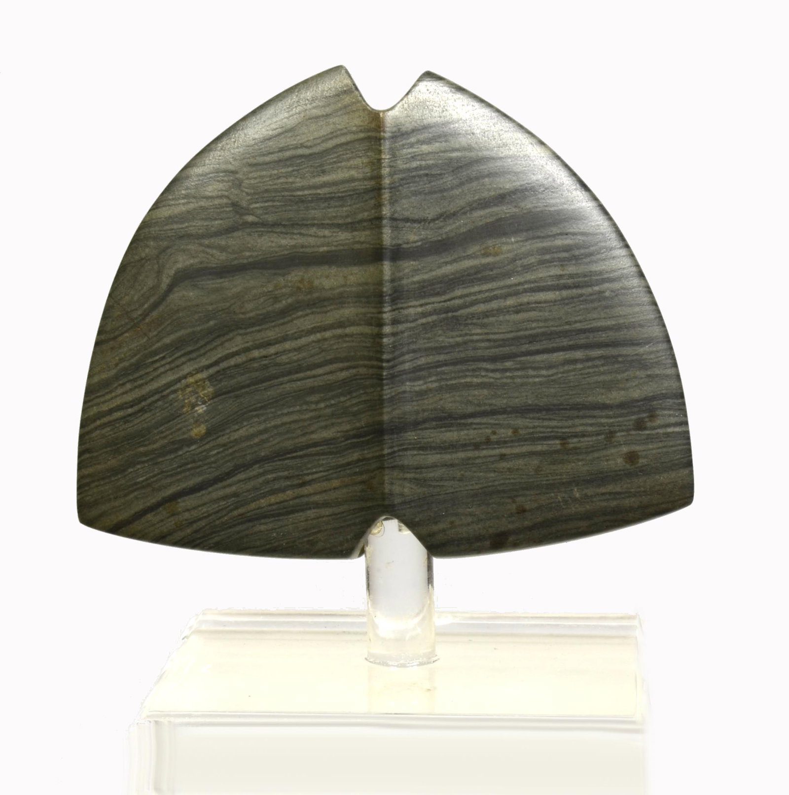 Banded Slate Butterfly Double Notched Bannerstone (1 of 4)