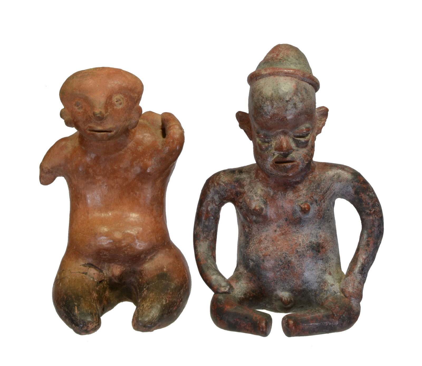 Pair Pre Columbian West Coast Effigy Figures  (2) (1 of 4)