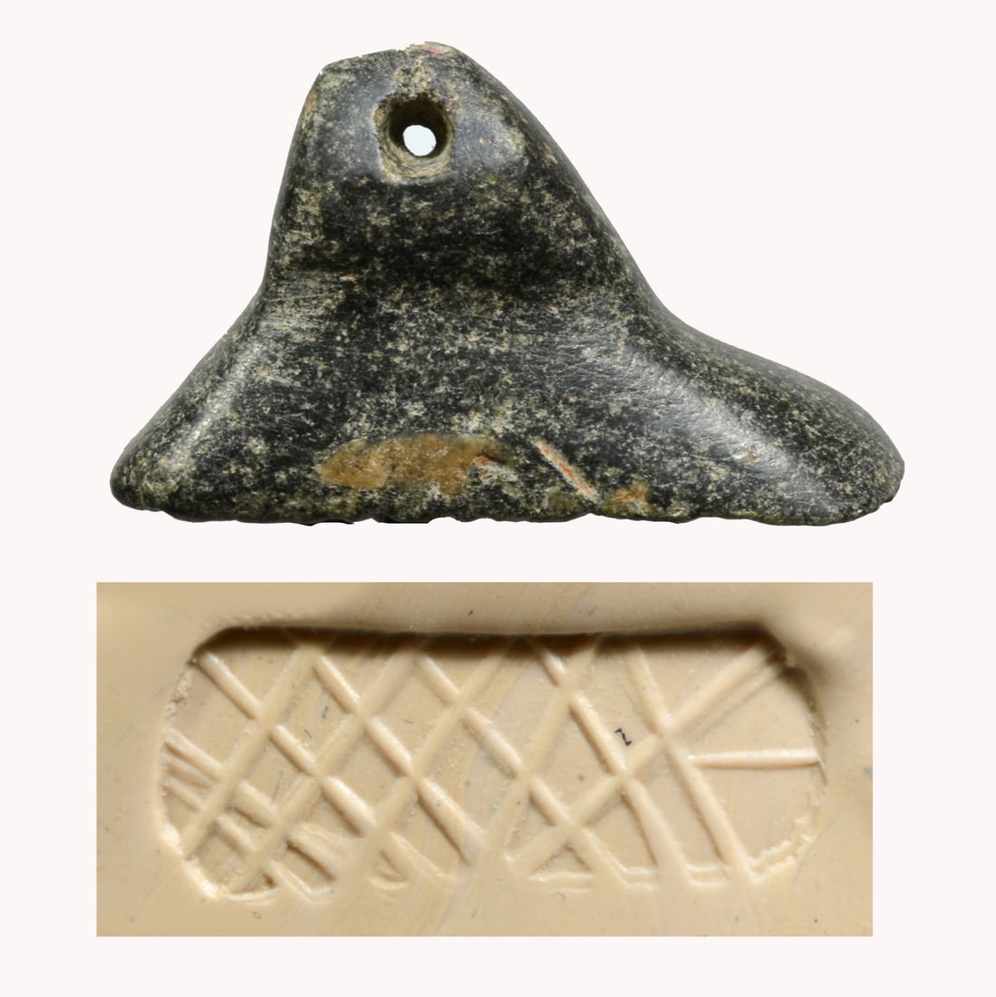 Near Eastern Stone Geometric Face Stamp Seal (1 of 6)